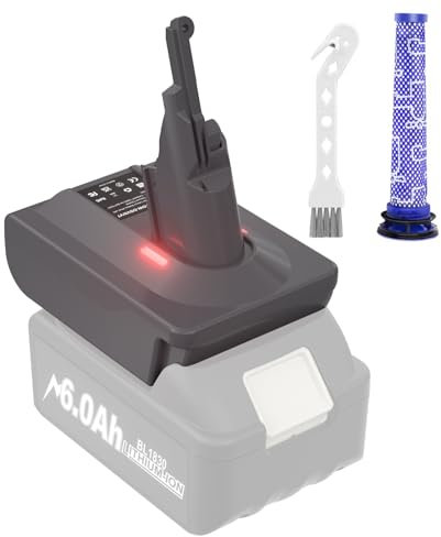BATTOOL Akku Adapter für Dyson V7&V8, MT18V8 Konvertiert für Makita 18V Lithium Akku Kompatibel für Dyson V7, V8 Staubsauger 21,6V Staubsauger SV10 Absolute Animal Motorhead (Nur Adapter)