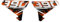 Tankpad Seitentankpad Carbon Racing Orange kompatibel mit KTM DUKE 390 X800446VA