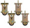 Sileduove Lot de 4 roulettes pour portes coulissantes, armoires, portes coulissantes, poulies, roues de meubles, armoires de quincaillerie, rouleau à came