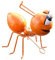 Stgbcst Metall Ameise,Metal Ant,Ant Yard Decor, 10x8.5x10cm,Metal Yard Art Garten Dekorative niedliche Ameise Outdoor Wandskulpturen,(Rot,Blau,Grün,Gelb) (orange Farbe,Eisen)