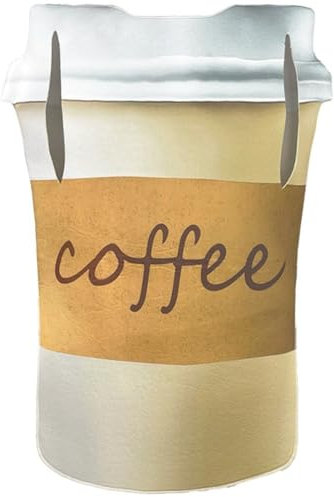 Vobumix Coffee Cup Costume Funny Drink Costume Novelty Cosplay Outfit Oktoberfest Party Accessories for Men Women Dress Up