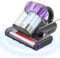 VEVOR Aspiradora de Colchones de 550 W con Potente Succión de 18 kPa Doble Depósito de Polvo Filtro HEPA y Calefacción Tecnología Ultrasónica y Luces de Limpieza con Cable para Cama, Sofá, Gris