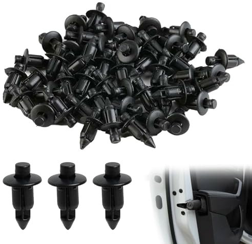 50PCS Clips de Carénage,Rivet en Plastique 6mm Vélo Carénage Garniture Panneau Fixations Pinces,Busirde Rivet en Plastique vélo Carénage Garniture Panneau Fixations Pinces pour Yamaha Suzuki Kawasaki.