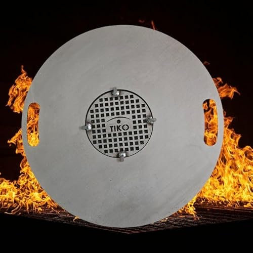 Grillplatte/Plancha inklusive Einlegerost für Feuerschale und Feuertonne im Durchmesser 60 cm