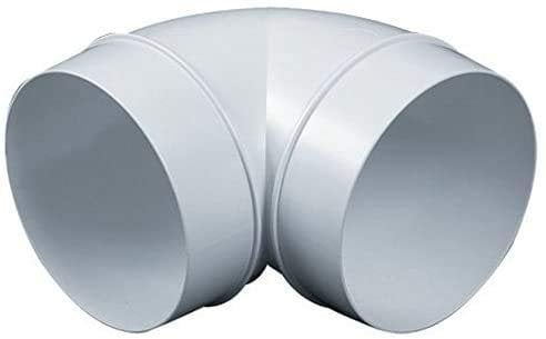 Rohrbogen 90 Grad 100 mm Rundrohr Bogen Lüftungsschlauch Verbinder Adapter Kupplung KO100-23
