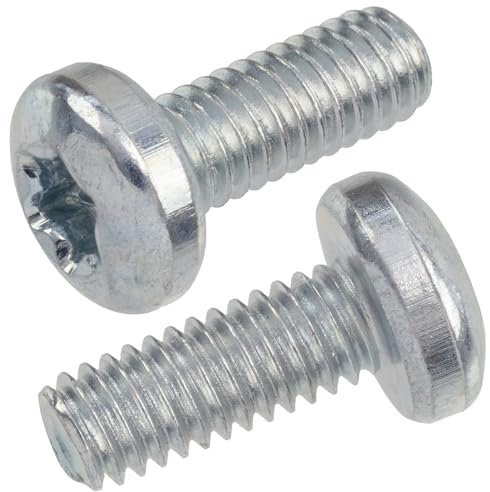 AERZETIX - C17602-100 x Bolzen - Linsenkopfschrauben - Zylinderkopfschrauben - M4x10mm - Verzinkter Stahl - Fußabdruck T20