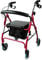 Mobiclinic, Rollator, Sinagoga, Europäische marke, Gehwagen für senioren, Gehhilfe behinderte, Faltbar und leichtgewicht, Höhenverstellbar, Stoffkorb, Laufhilfe mit gepolsterter sitz, Rot