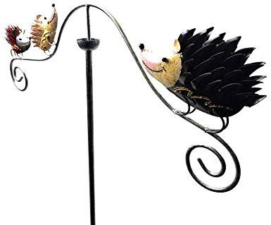 SK Style Gartenwind-Spinner-Skulptur - Igelfamilie