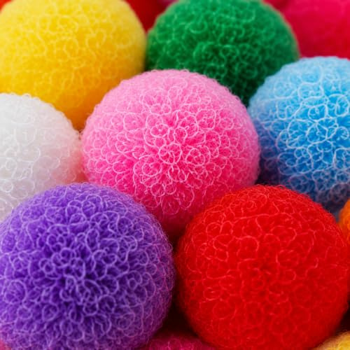 Perlin Pompons Pompon Plüsch Bälle Mix Farben Bommel Nähen Bunt Tilda Basteln Borte Bälle Flauschigen für Lustige DIY Kreative Handwerk (20mm 2cm 125 Stk)