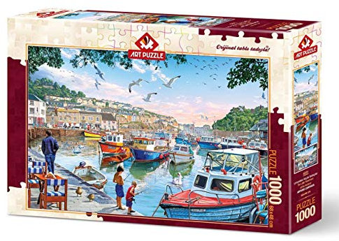 Die kleinen Fischer am Hafen Puzzle 1000 Teile