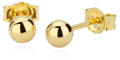 NKlaus Paar 4mm Kugel Ohrstecker 8 Karat 333 Gold gelbgold glanz Damen Stecker Ohrringe 9060