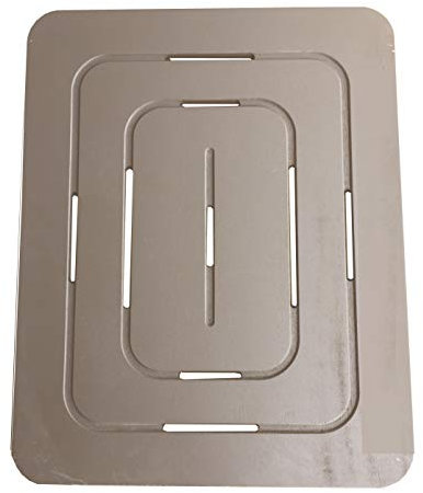 Castelmerlino Tarima para ducha gris tórtola en madera contrachapada marina Okumè 54x68 cm para platos de ducha 70x90 cm