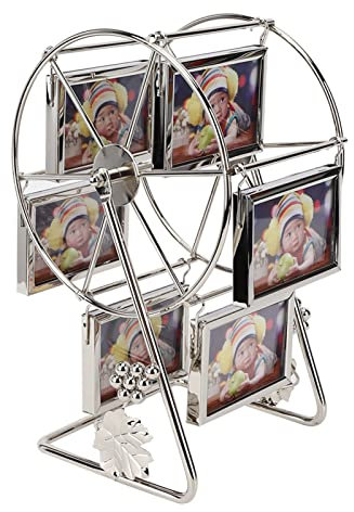 Alvinlite Fotorahmen, DIY Riesenrad drehbarer Bilderrahmen, einzigartiges drehbares Radregal, Hochzeit, Fotografie, Studio, Heimdekoration