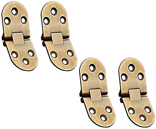 Klappscharnier aus Zinklegierung, Scharnier mit runden Kanten, Zinklegierung, Scharnier für Schrank, Möbel, Küche, Schlafzimmer, Schrank, Beschläge (grüne Bronze)