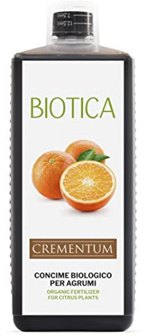 BIOTICA Engrais Liquide Organique pour Agrumes - 1 Litre - CREMENTUM Engrais spécifique pour le Citron, la Mandarine, le Pamplemousse et les Agrumes en général - Autorisé en Agriculture Biologique