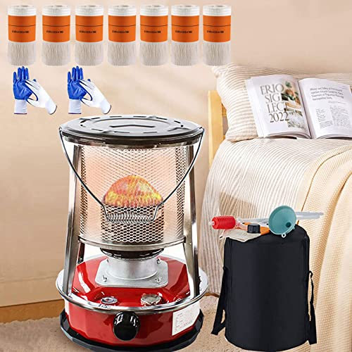 Tragbarer Petroleumofen, 9000-10000 BTU/H, Mobile Heizung Ohne Strom, mit Aufbewahrungstasche, petroleumofen für innenräume,camping heizung ( Color : Rot )