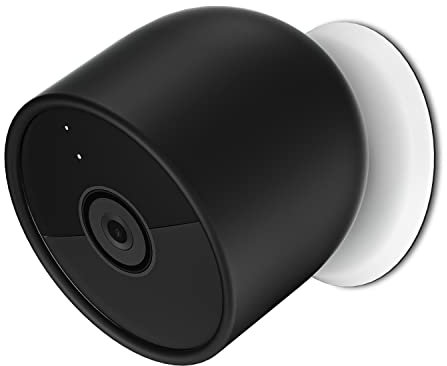 BECEMURU Silicone Skins Protector with UV light and Weather Resistant Compatible with Google Nest Cam(Battery) Camera(Black)