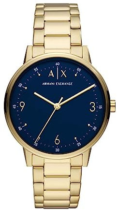Armani Exchange Herren Quarz 3 Zeiger Uhr mit Armband AX2749