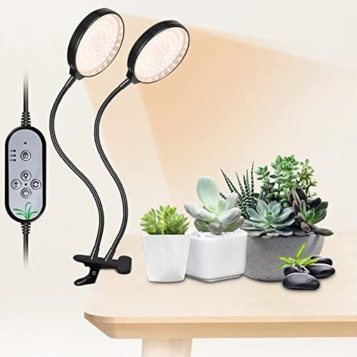 Kavolet 30 W LED Pflanzenlampe für den Innenbereich, Pflanzenlampe mit 2 Kopfen, Vollspektrum, für den Innenbereich, Gewächshaus, Wachstumslampe, Sukkulenten, Topfpflanze, Fülllicht für Zimmerpflanzen
