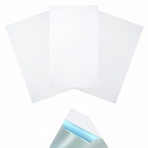 KROPP Selbstklebende Diffusorfolien für LED Lampen, Zuschnitt 20x12 cm, Milchglasfolie für schöne Optik und Lichtstreuung, Filterset mit 3 Stück