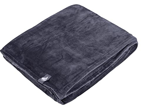 HEAT HOLDERS - Extra Soft Winter Warm 1.7 TOG Large Luxury Thermal Fleece Throw Blanket - 270 x 240cm (Antique Silver, Super King)