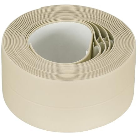 sourcing map Wasserdicht Abdichtungsstreifen Klebeband PVC Dichtband 1.5x10.5' Beige