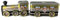 Christmas Train with Pendant - Storage Tin, Biscuit Tin, Tin Storage for Cookies and Gingerbread. Elaborately Embossed and Printed. Vol. 1.6 L. Dimensions: 38.5 x 9 x 10 cm