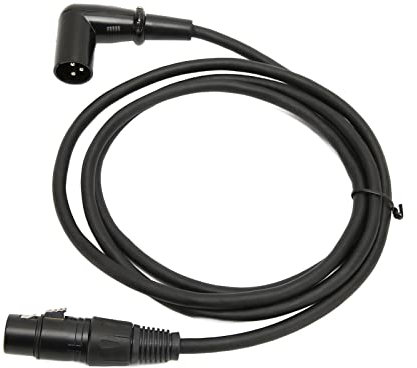Right Angle XLR Male To Female 3 Pin XLR Cable 4.9ft Flexible Stage High Fidelity Lossless Sound For Speakers