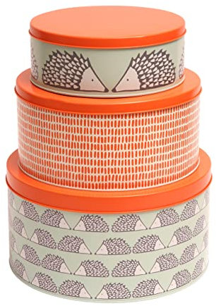 Dexam Scion Spike Set of 3 Round Cake Tins - Sage