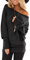 Hiistandd Women's Off Shoulder Tops Shirts Baggy Batwing Top Shirts Jumper Tunic Knit Oversized Pullover Sweater T Shirt Casual Tunic Tops Blouse Dark Grey