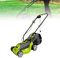 KAWAAI Tagliaerba Elettrico da 1600 W con Larghezza di Taglio di 32 cm, tagliaerba Mulching a rulli con Cavo Pieghevole, 3 Altezze di Taglio, Cesto di Raccolta dell'erba da 30 Litri, Ideale per Prati