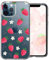 Cute Strawberry Case for iPhone 12 Pro Max 6.7 Inch with kawaii Little Daisy Design,Clear Slim Soft TPU Shockproof Protective Cover Compatible with iPhone 12 Pro Max for Women Girls Kids