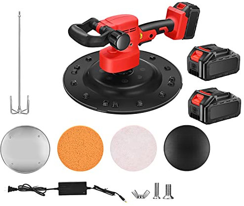 Levigatrice per pareti con pala in cemento, 80-200 RPM Levigatrice portatile per betoniera, Levigatrice per cartongesso a 6 velocità Levigatrice per cartongesso pieghevole Levigatrice per intonaco c