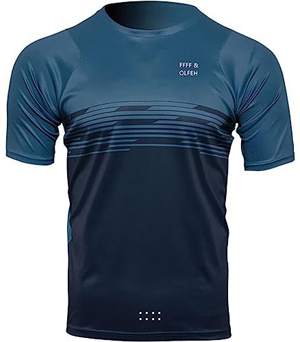 FFFF & OLFEH Herren Radtrikot Fahrradtrikot Kurzarm - Mountainbike MTB Top Kurzarm Atmungsaktiv Bequem Weich Feuchtigkeitstransport Radtrikot (A11,3XL)
