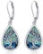 Baum des Lebens Ohrringe 925 Sterling Silber Abalone Muschel Lebensbaum Hängend Ohrringe Schmuck für Damen Mädchen, Geburtstags Muttertags Schmuck Geschenke (Baum des Lebens Ohrringe-E)