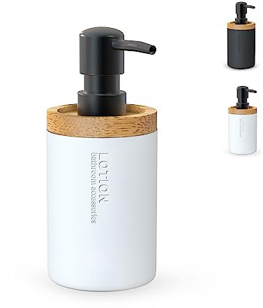 CHILL HOUSE Dosificador Jabon Baño Madera - Dispensador Jabon Baño - Dispensador de Jabon Baño - Jabonera Baño Dosificador - Soap Dispenser - Dispensador Jabon Liquido