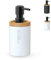 CHILL HOUSE Seifenspender Bad - Weiß Holz - Bath Soap Dispenser - Badezimmer Zubehör - Spülmittelspender - Bad Zubehör