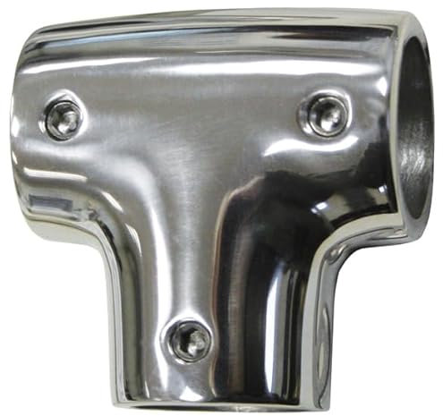 Relingfitting T-Stück 90° Winkel für Rundrohr Ø 25 mm Edelstahl V4A 1 Stück A4 AISI 316 Boot Reling AISI316 Bimini