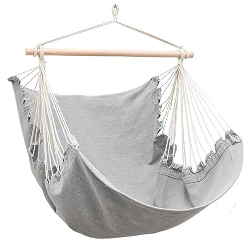 AMANKA Silla Colgante de Jardin Exterior XL - 155x125 Hamaca Silla Columpio Asiento Colgante Exterior Silla Colgante Interior Silla Colgante Techo Sillon Colgante Silla Colgante Jardín Silla Balancin