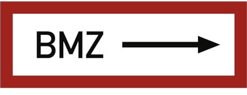 Dreifke® Schild BMZ rechtsweisend, Alu, reflektierend RA1, 297x105 mm