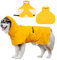 WUFANC Hunderegenmantel, Regenmantel Hund Wasserdicht mit Transparenter Kapuze, Regenjacke Hund mit Reflektierende Elemente, Verstellbarer Hals und Bauch, für Große, Mittelgroße und Kleine Hunde