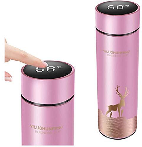 Led Thermos Flask Temperature Display Thermal Mug, Double Walled Stainless Steel Insulated Vacuum Flask for Hot Cold Drinks, Travel Coffee Mug, Sports Water Bottle