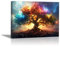 JOSUE Tableau Toile Arbre De Vie Arbre abstrait Tableau Decoration Sur Toile,Bleu, or Peintures Pour Chambre Maison Bain Salon Restaurant- 40x60cm Encadrée