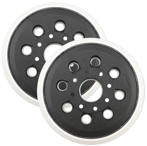 wocpvm 2 Piezas 5 Pulgadas Base de lijadora de Repuesto de 8 Agujeros Gancho y Bucle Almohadilla Compatibles con Bosch GEX 125-1 AE, para Pulir lijadora Orbital Aleatoria