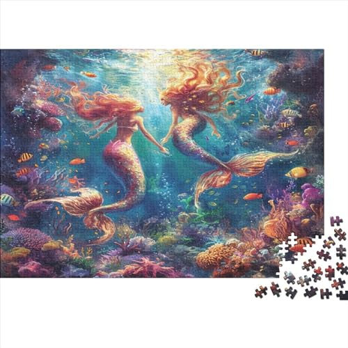 TANLINGFL Meerjungfrau Puzzlespiel 1000 Teile, Puzzle Erwachsene 1000 Teile, Impossible Puzzle Geschicklichkeitsspiel Für Die Ganze Familie, Puzzle Erwachsene 1000 Teile Puzzel 1000pcs (75x50cm)