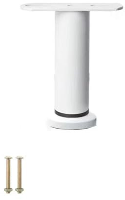 GeRRiT 1 Stück Bett Ersatz Beine,Verstellbar Einziehbar T-förmig Bettfüsse,Möbelfüße Metall,Lattenstützbeine,für Schrank,Sofa,Bettgestell,mit Schrauben (18cm,White)