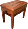Brown Duet Piano Bench With Storage - Genuine Leather Piano Stool For Adult - Instrumental Performance And Practice - Dressing Table Stool(Color:A)