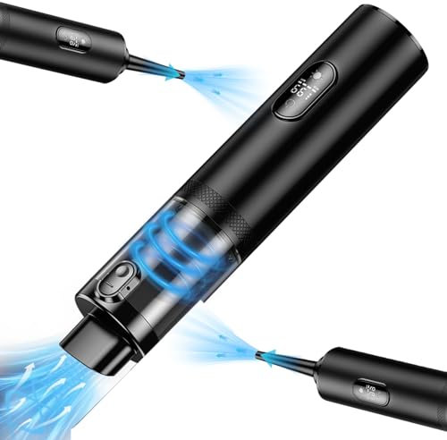 aiworth Handheld Vacuum Cleaner - 16000Pa Portable Powerful Car Vacuum Cleaner, Compressed 2 in 1 Blower Mini Hand Held Cordless Vacuum, Rechargeable Car Cleaning for Home Office Pet Kitchen Computer