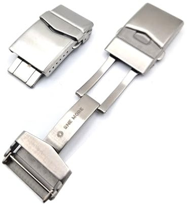 Claspa-Schnalle für Uhr 18 mm 20 mm Edelstahl 316 Verschluss Armband Jubilee Oyster President Shark Mash Milano Buckle kompatibel Universal Doppelverschluss Mikroverstellung, 20mm