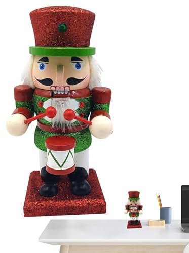 Bambola schiaccianoci Figura, Schiaccianoci di Natale in legno, Decorazioni classiche Schiaccianoci, Bambola schiaccianoci festiva, Figura schiaccianoci di Natale, Schiaccianoci in legno, Decorativo